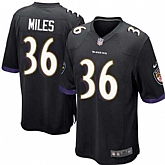 Nike Men & Women & Youth Ravens #36 Miles Black Team Color Game Jersey,baseball caps,new era cap wholesale,wholesale hats